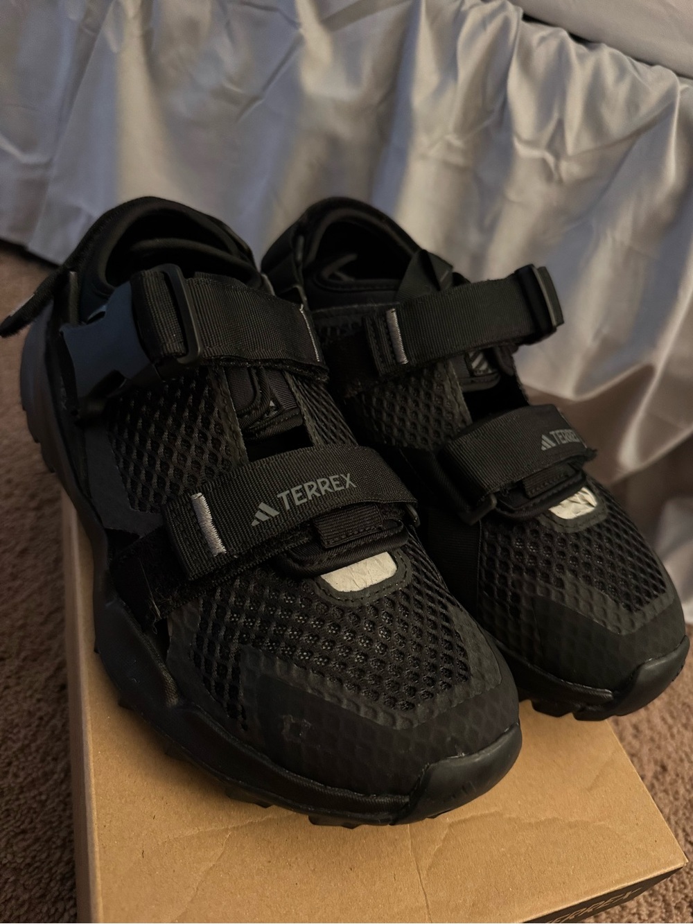 adidas Terrex Black Outdoor Strap Sneakers